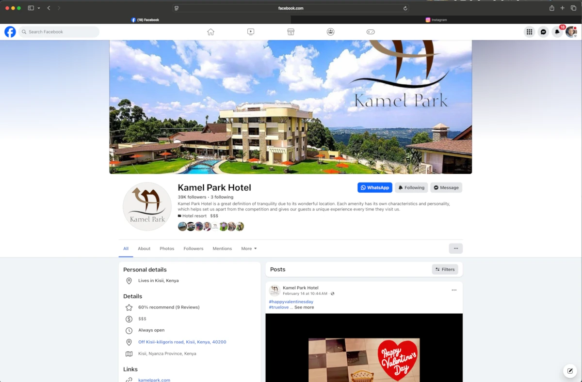 Facebook Page