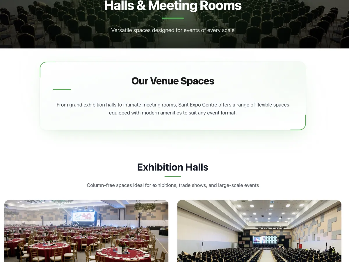 Halls & Capacities